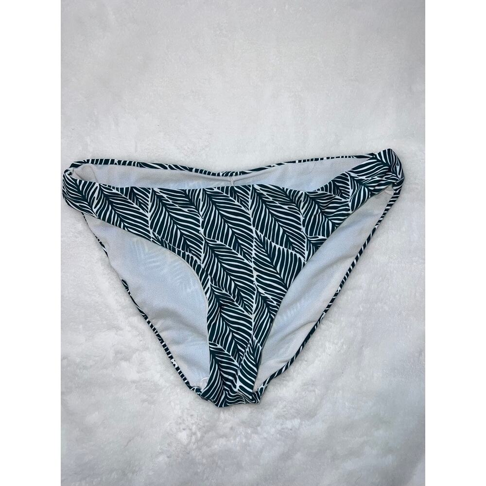 Gianni Bini Women's XS Black Leaf Print Bikini Bottoms